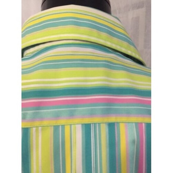Lilly Pulitzer Women's Shirt Pastel Striped Long Sleeve Blouse Size 6 - Picture 6 of 12